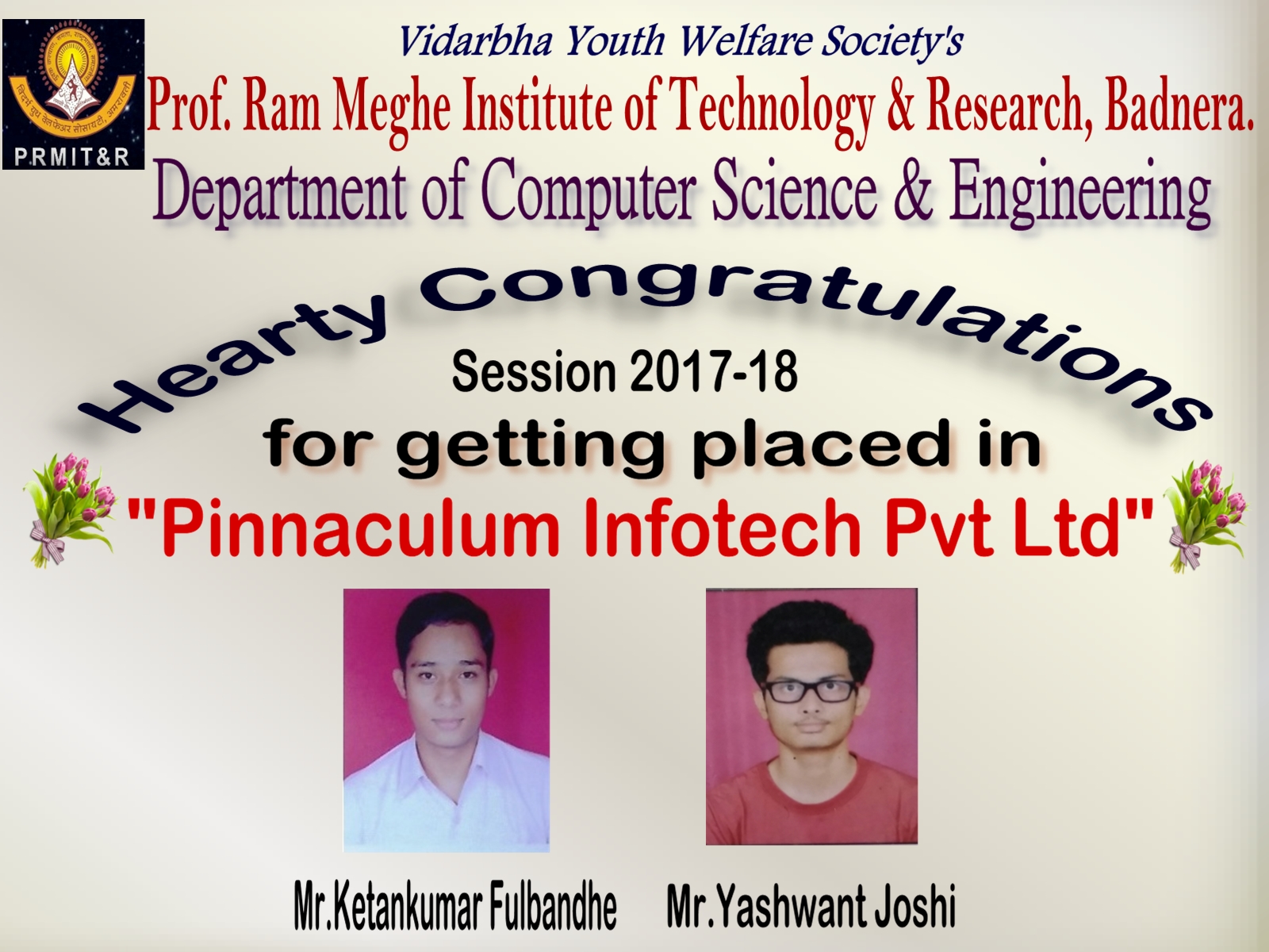 Cse Placement 2017-18 - PRMITR- Prof Ram Meghe Institute of Technology ...